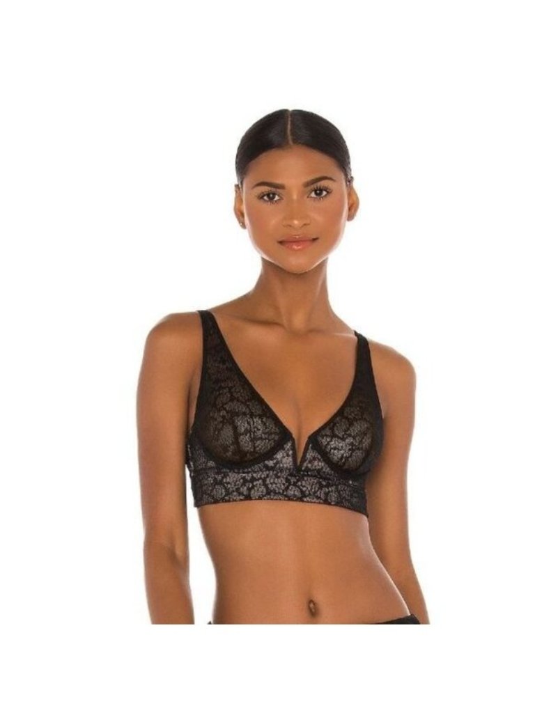 Free People Tameeka Black Sheer Lace Underwire Bralette